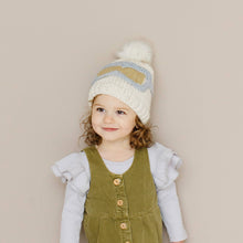 Snow Goggles Cream Hand Knit Hat