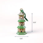 Green Rattan Pagoda Ornament