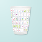Mahjong Set of 6 Frosted Cups