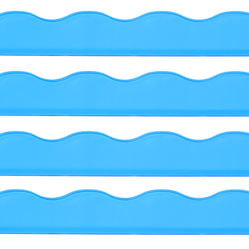 Acrylic Wavy Pusher, Clear Blue