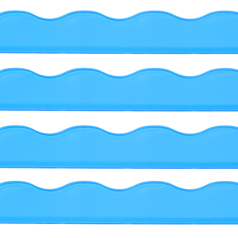 Acrylic Wavy Pusher, Clear Blue