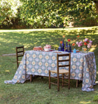 Teal Rombos 63x106" Tablecloth
