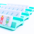 Turquoise Acrylic Mahjong Racks & Magnetic Pushers