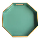 Sea Octagonal Lacquer Tray Table with Insert