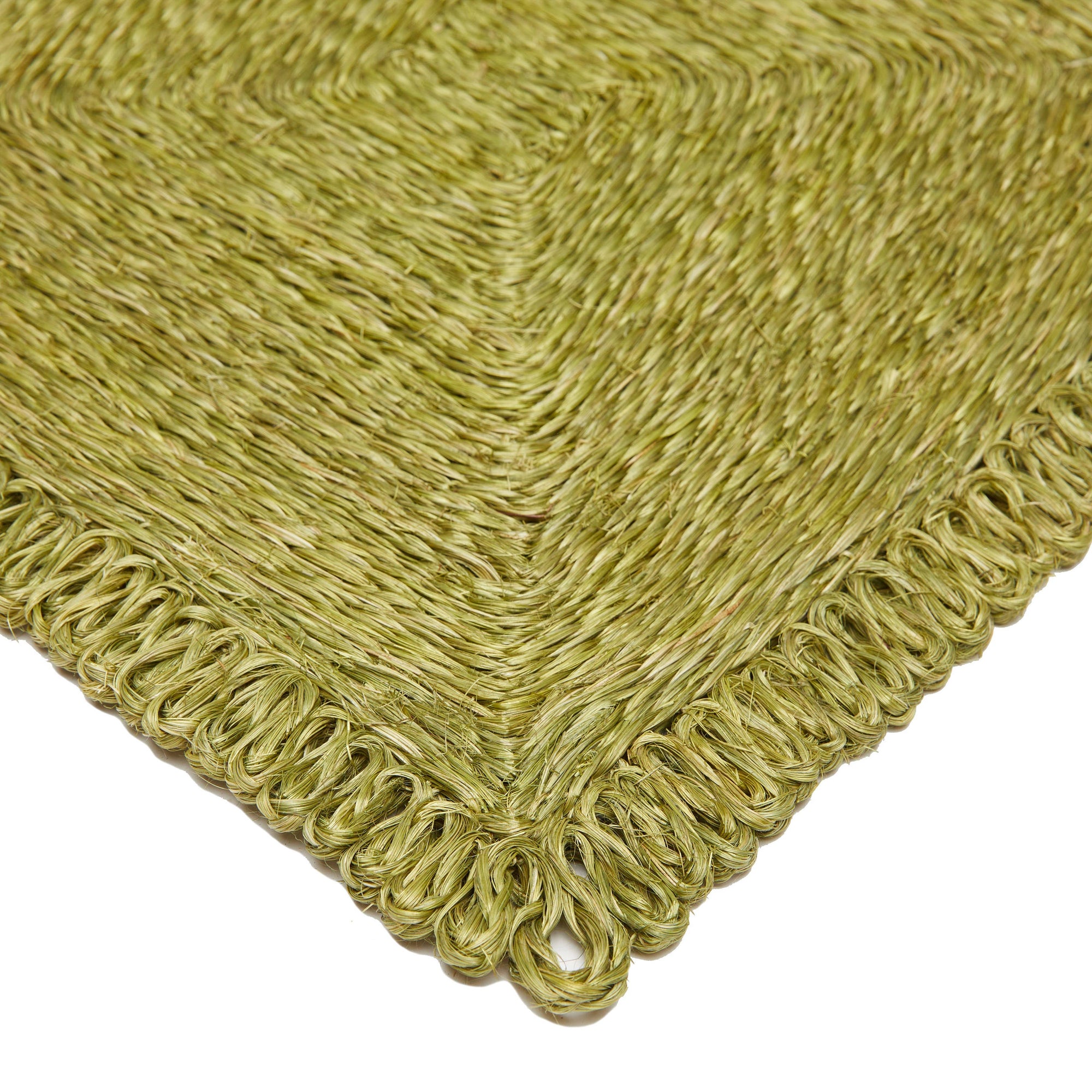 Square Abaca Placemat, Green