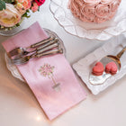 Pink Topiary Linen Towel