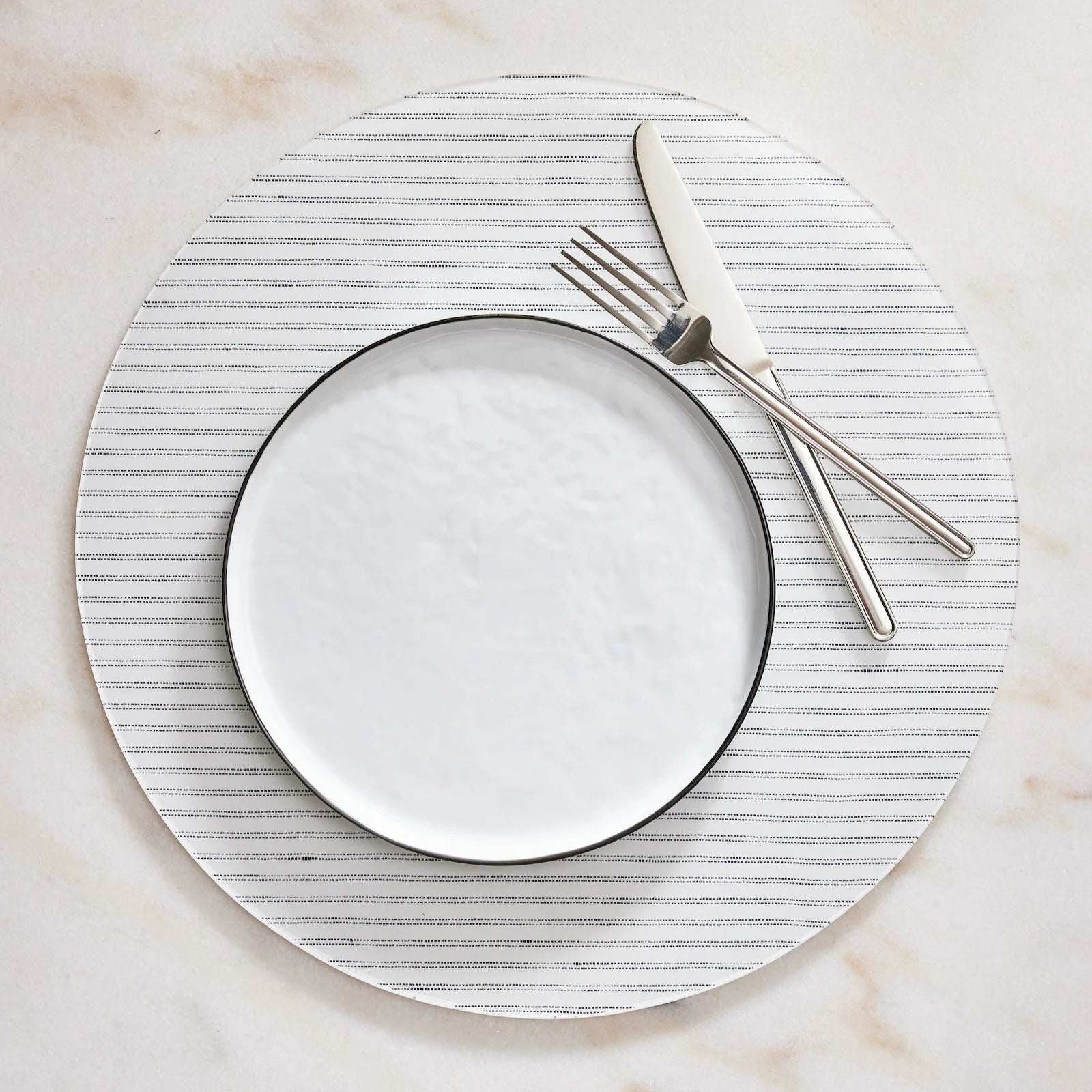Eliot Ticking Acrylic Placemat - Round
