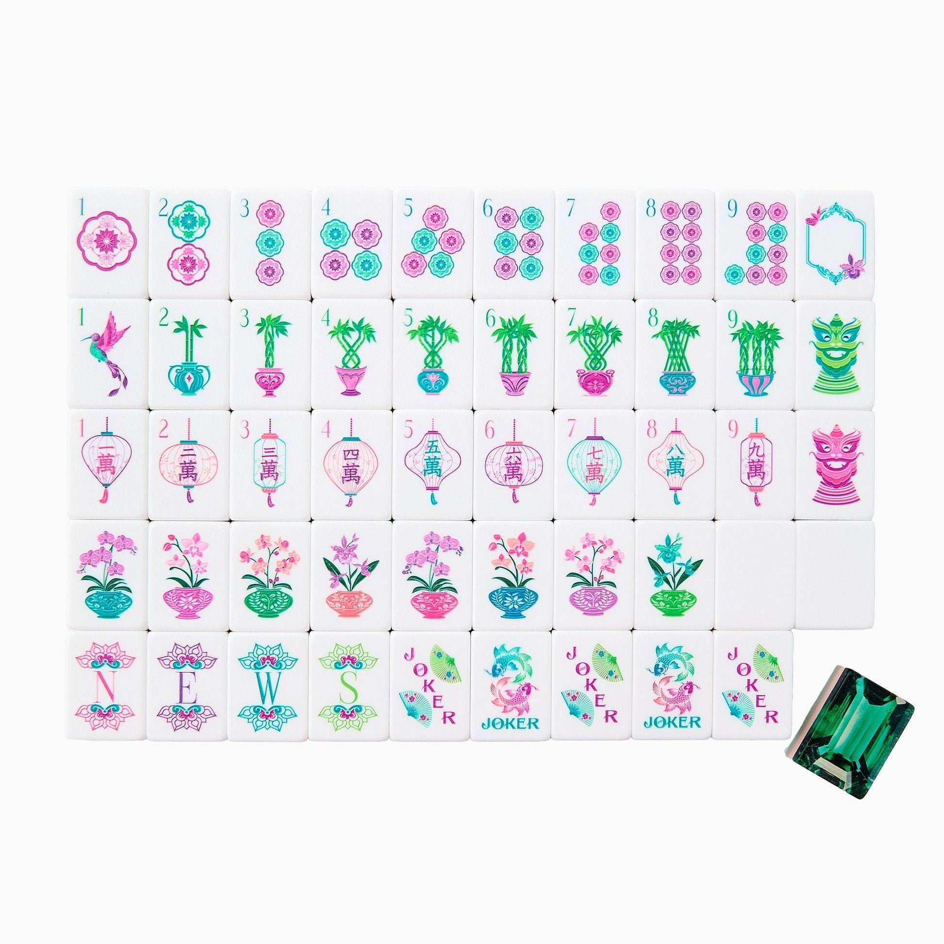 Emerald Mahjong Tiles
