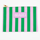Mahj Card & Accessory Bag, Purple & Green Stripe