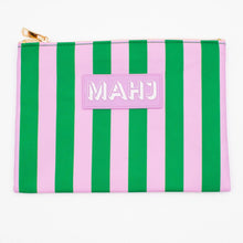 Mahj Card & Accessory Bag, Purple & Green Stripe