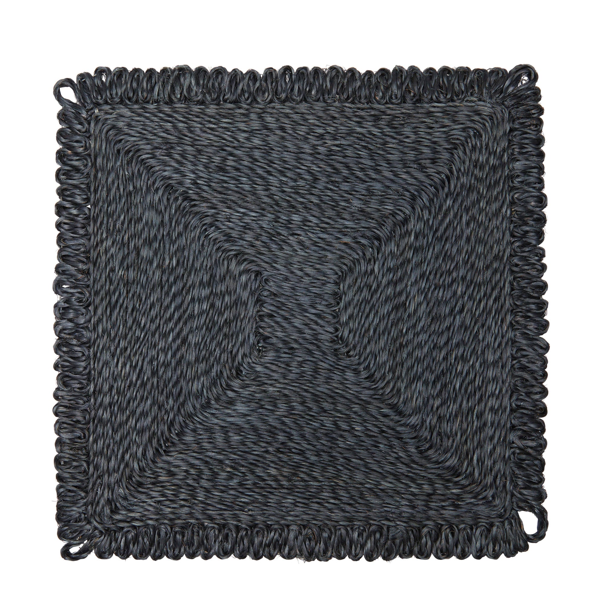 Square Abaca Placemat, Navy