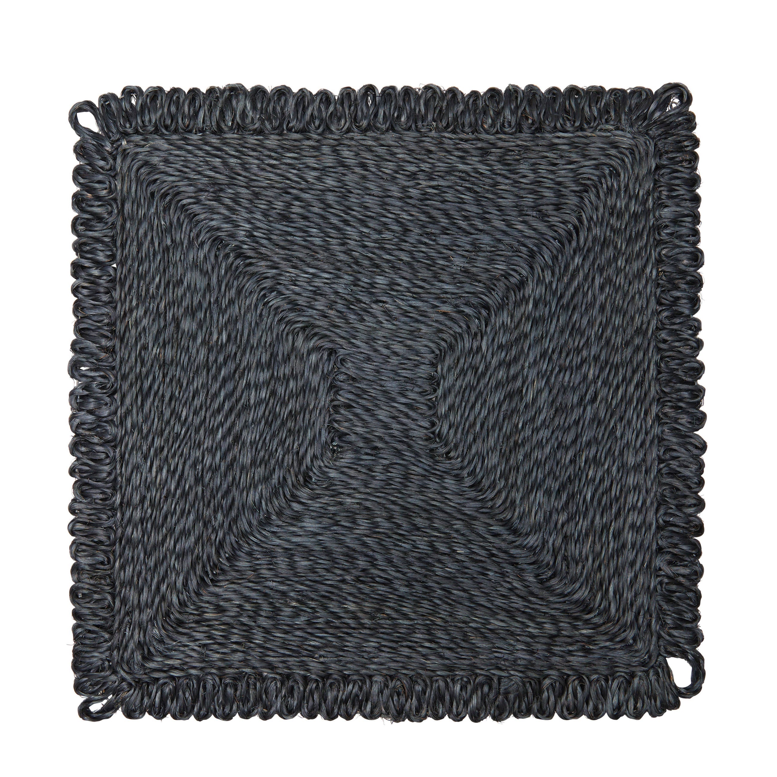 Square Abaca Placemat, Navy