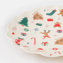 Scalloped Christmas Melamine Plate