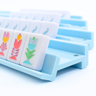 Blue Acrylic Mahjong Racks & Magnetic Pushers
