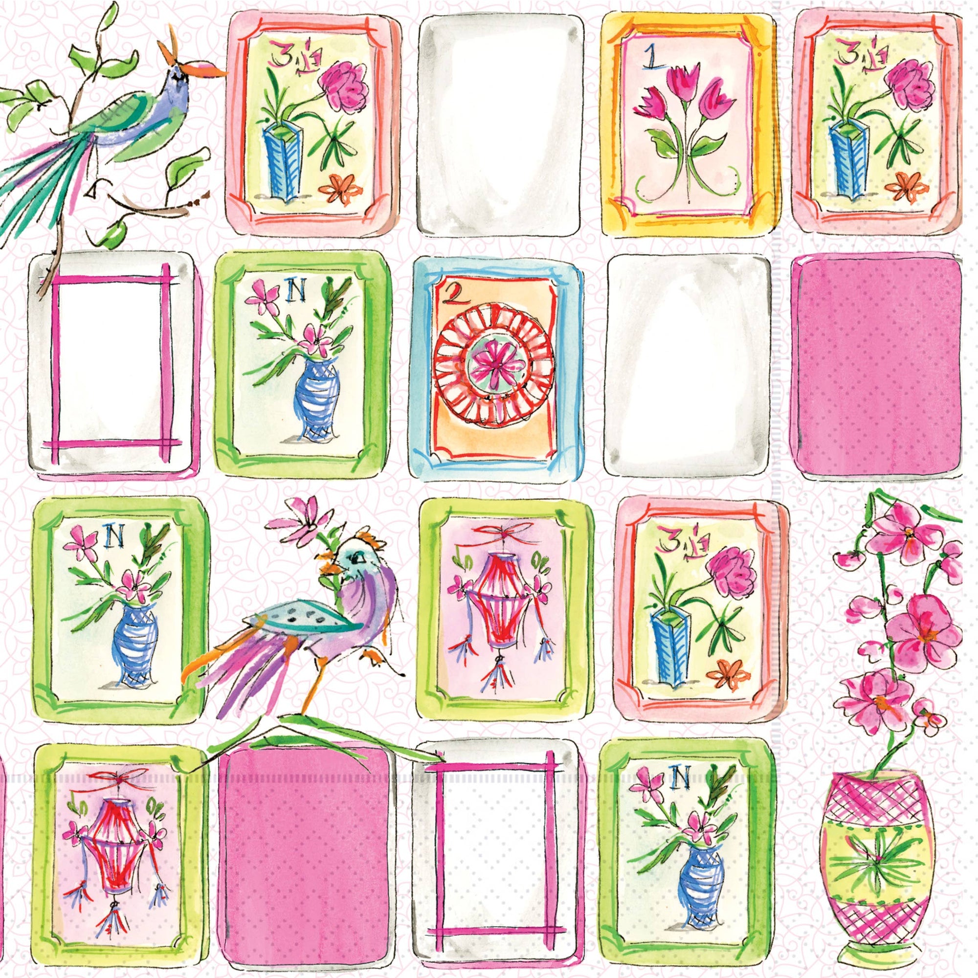 Mahjong Tiles Cocktail Napkins