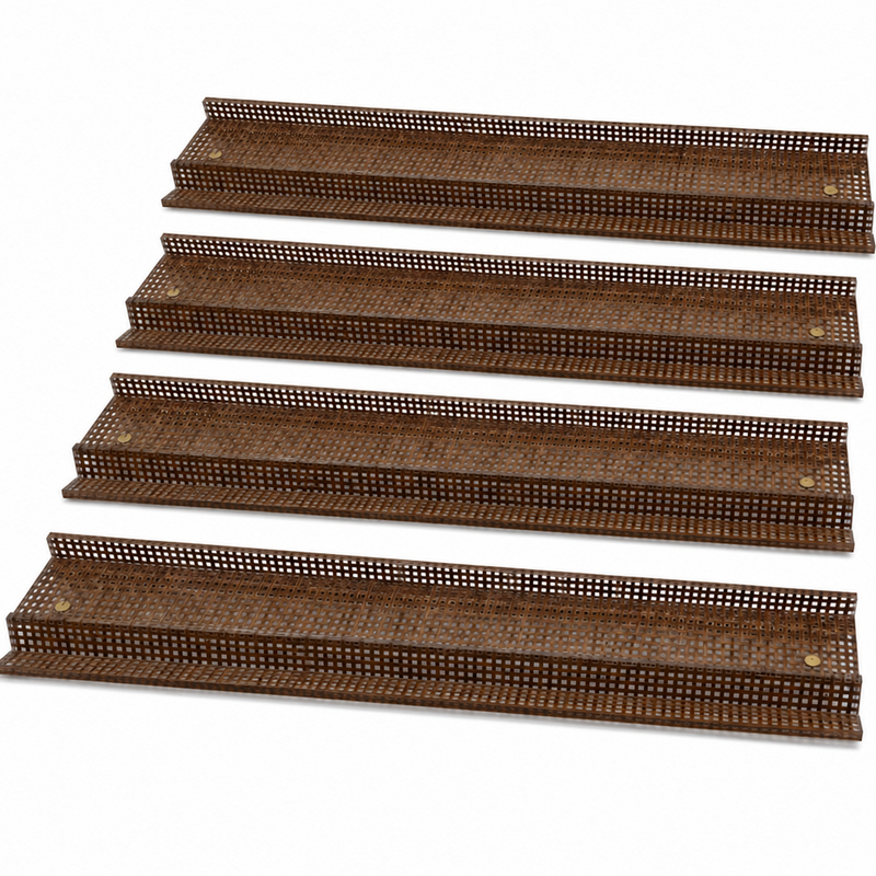 Chocolate Ratan Mahjong Racks & Straight Pusher