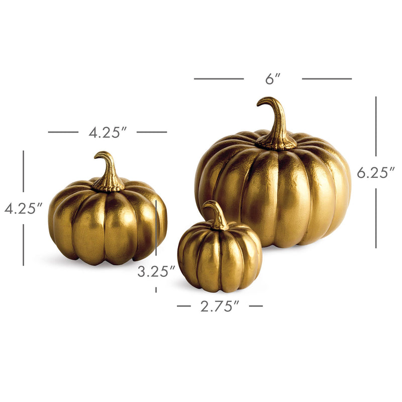 Gold Sculpted Pumpkins