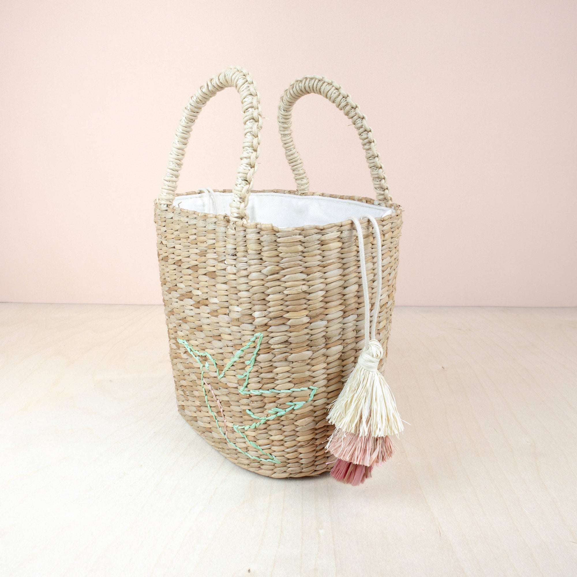 Embroidered Hummingbird Tote