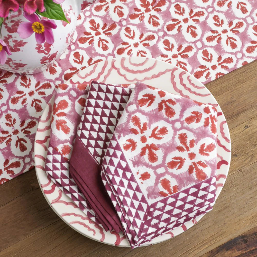 Fleur de Lis Rose Napkin