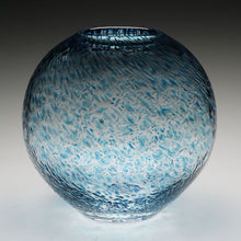 Aqua Florence Globe Vase, 9"