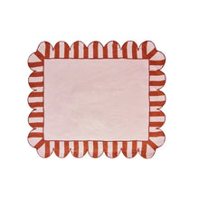 Embroidered Scalloped Multi Color Placemats