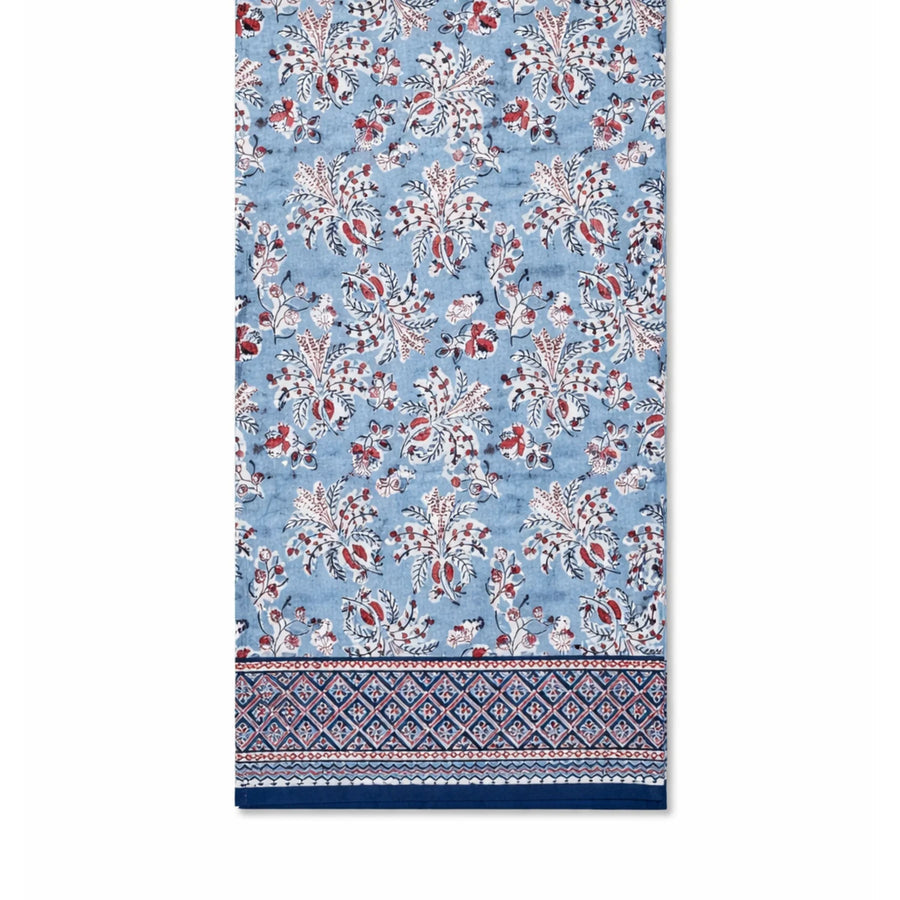 Grecian Palm Runner in Red, White & Blue