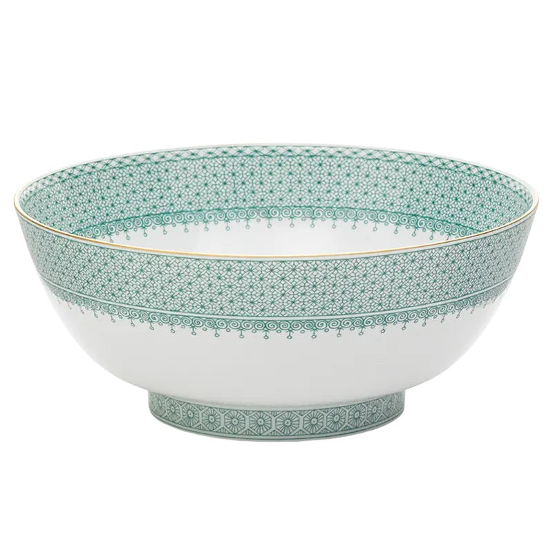 Green Lace Round Bowl