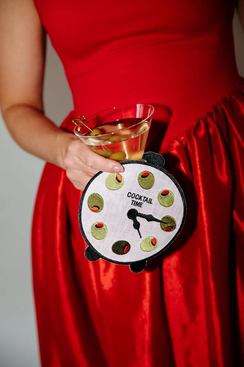 Cocktail Time Linen Cocktail Napkins