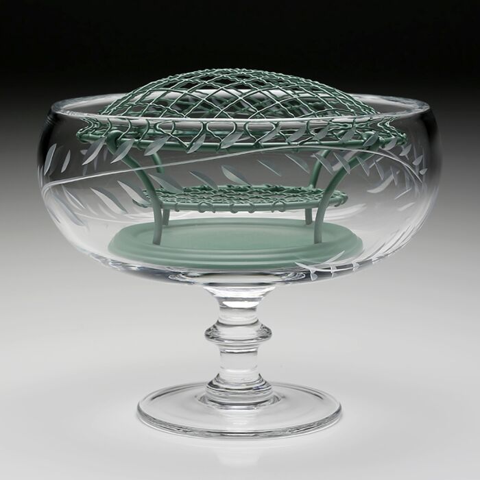 Jasmine Footed Rose Bowl, with wire