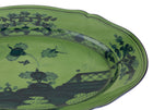 Malachite Oval Flat Platter, 13.5"