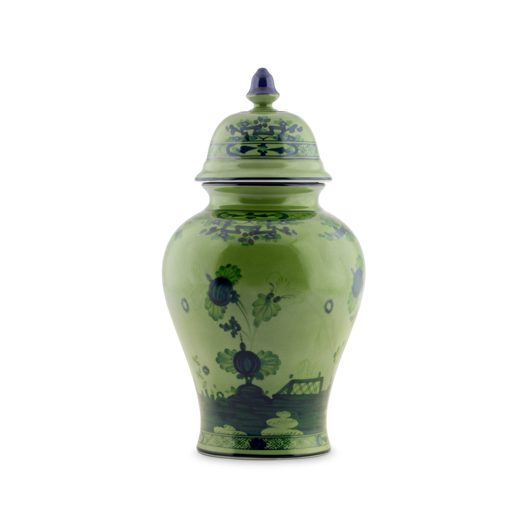 Malachite Potiche Vase, 15"