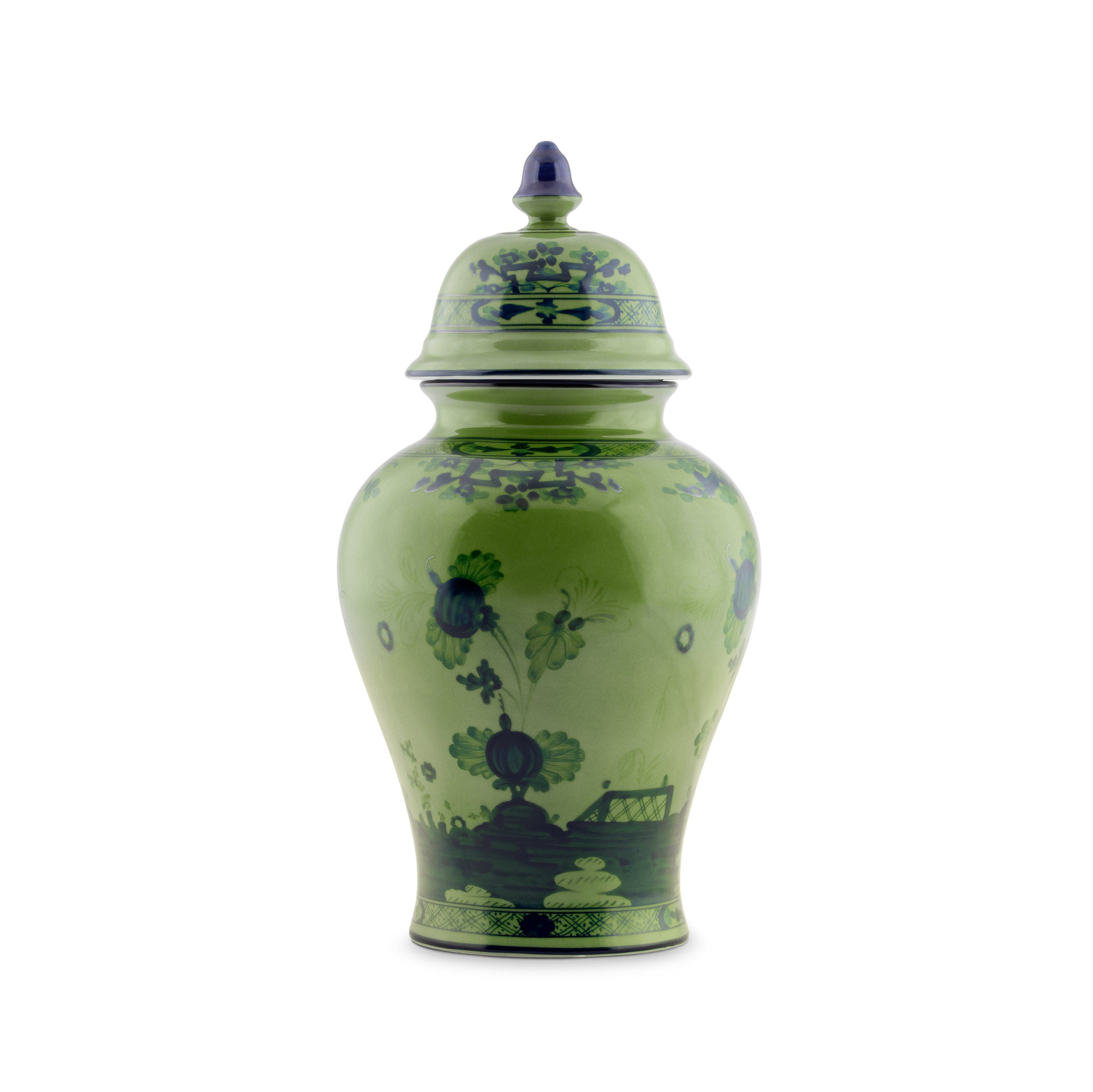 Malachite Potiche Vase, 15"