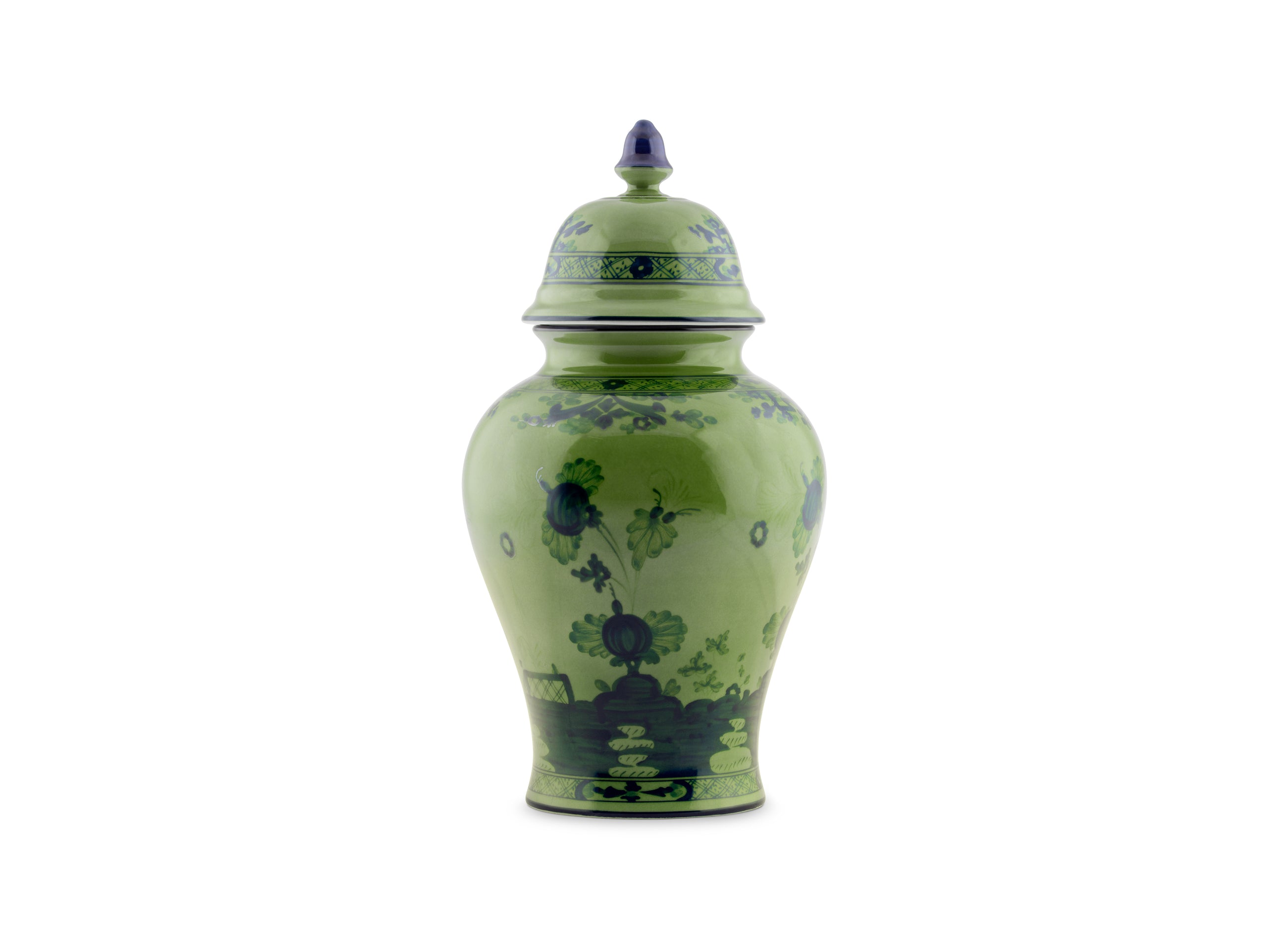 Malachite Potiche Vase, 15"