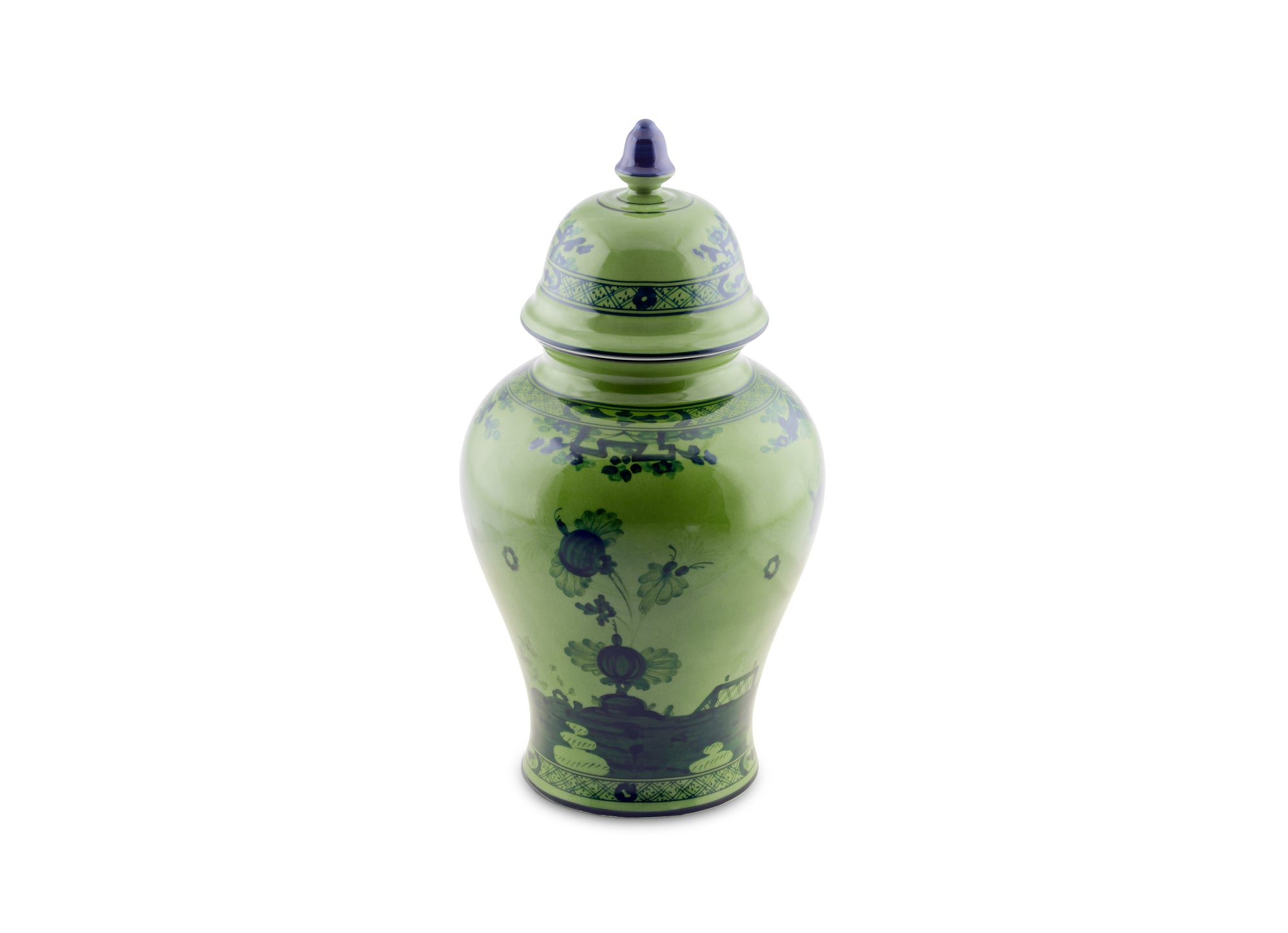Malachite Potiche Vase, 15"