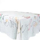 Embroidered Fete Linen Tablecloth, 80" x 120"