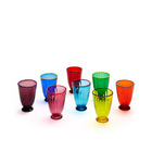 Rainbow Glass Cups, S/8