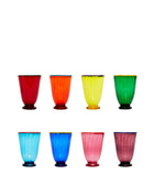 Rainbow Glass Cups, S/8