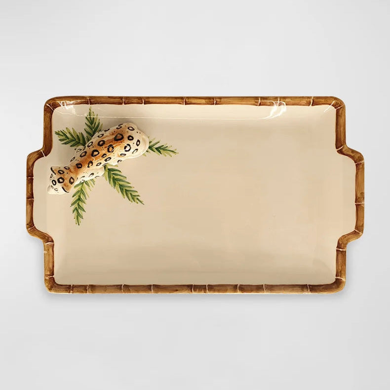 Bamboo and Leopard Tray