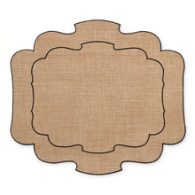 Waxed Raffia Parentesi 800 Placemat, Black