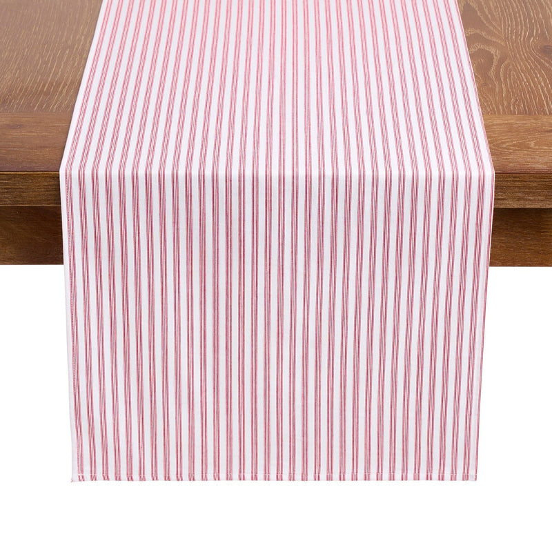 Red Ticking 108" Runner
