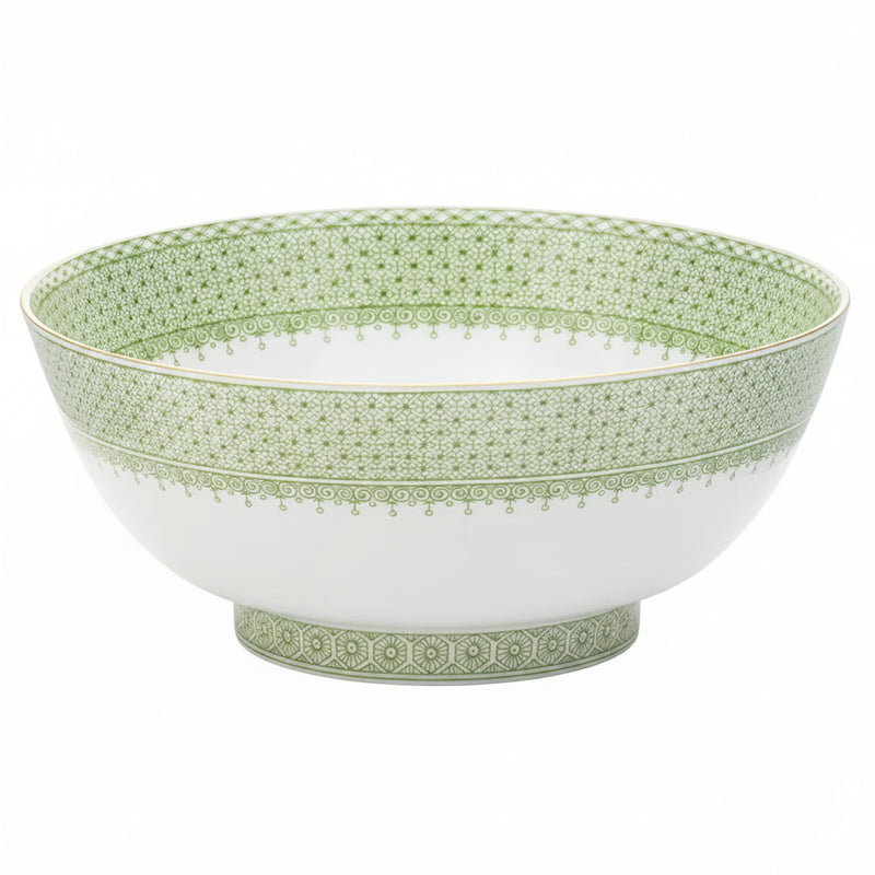 Apple Green Lace Round Bowl