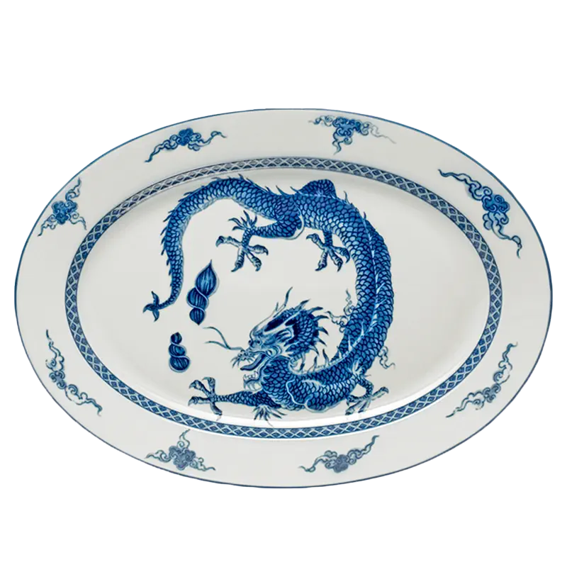 Blue Dragon Oval Platter