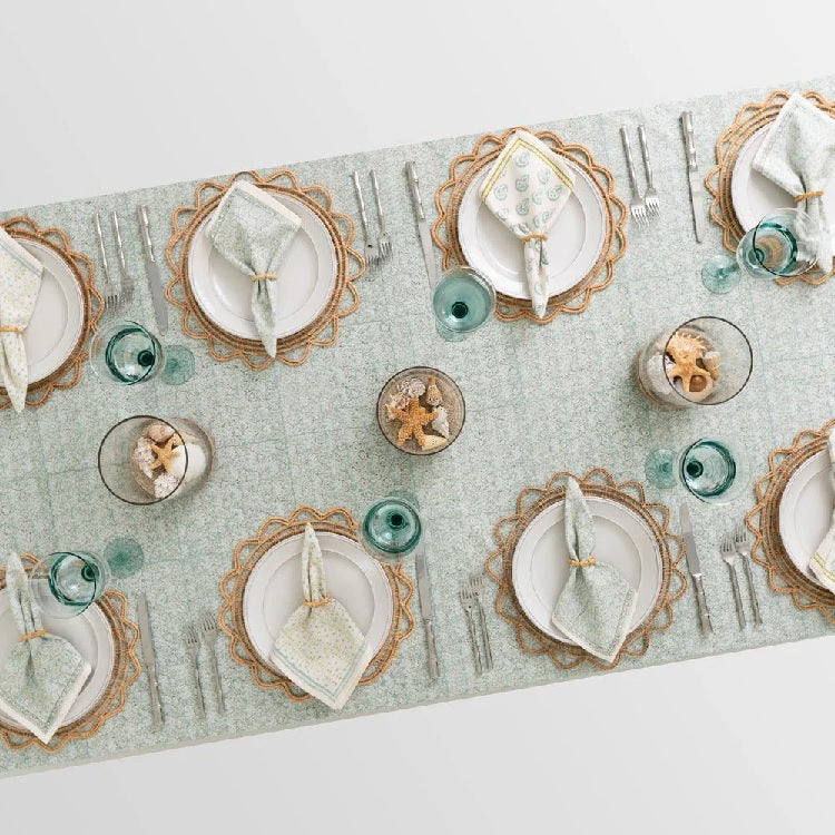 India Hicks Seashell Tablecloth, 108"