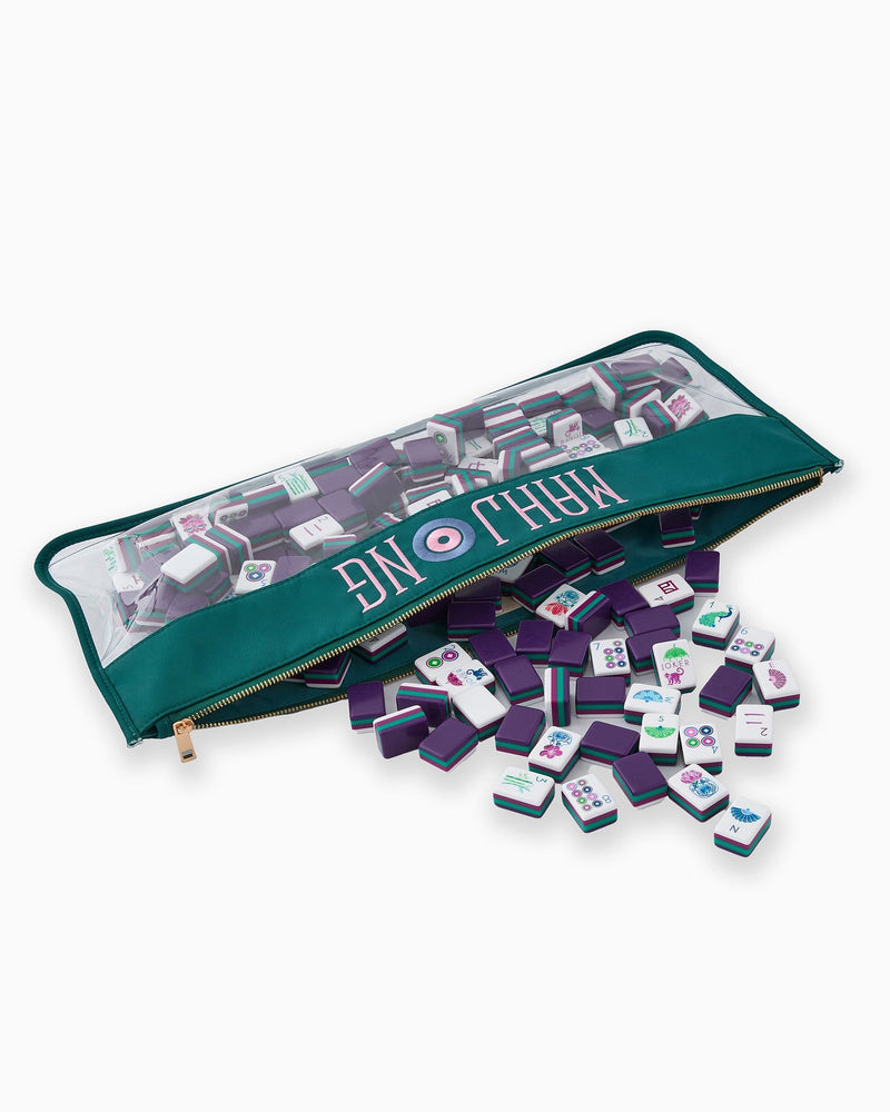 Teal Mahjong Tile Bag