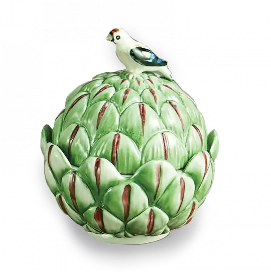 Artichoke Box with Bird