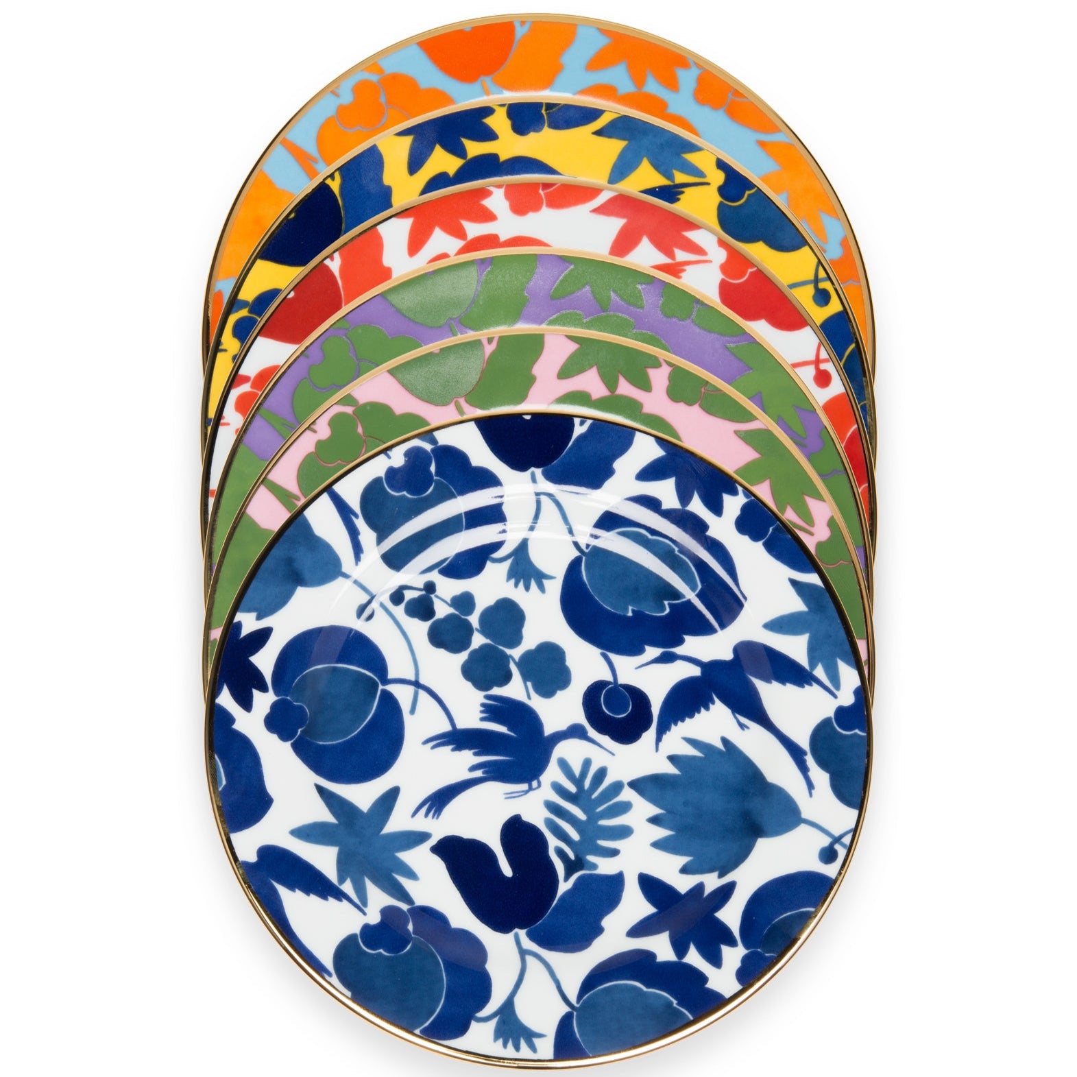Wildbird Dessert Plates, Set of 6, La DoubleJ