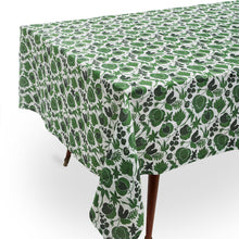 Wildbird Green Tablecloth, 70 x 120"