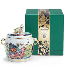 Tobacco Leaf Heirluminare Fu Dog Vessel & Candle